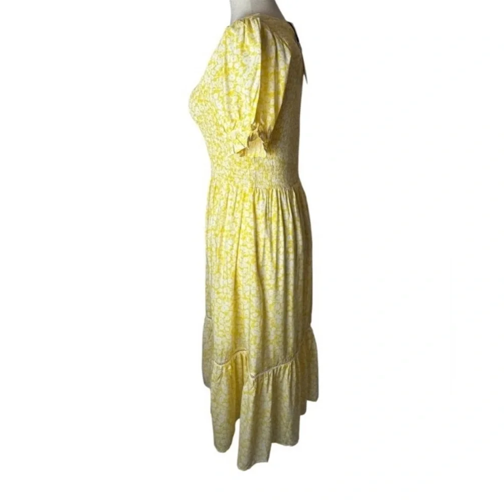 Lost + Wander NWT Women Yellow Floral Sweet Summer Daze Midi Dress, Small, Boho - Picture 14 of 16